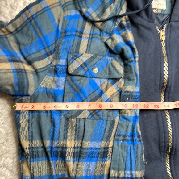 Legendary Whitetails Blue Plaid Double Layered Hooded Hoodie Quilted Zip Up Work - Picture 5 of 8